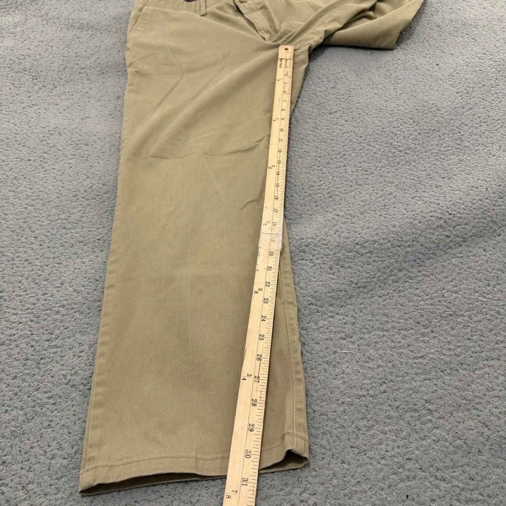 Lee Extreme Motion Chino Pants Mens 42x30 Tan Khaki Straight Fit Tapered Leg